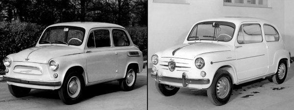 „Гърбавият” Запорожец е конструиран от специалистите в МЗМА (който после става Москвеч) и НАМИ в края на 50-те години, като проектът получава името Москвич 560. В края на 1960 година тестовете на предсерийните прототипи приключват, но точно в този момент производствените мощности на МЗМА са напълно натоварени и затова е решено, че производството на 965 ще стартира в завода „Комунар” в Запорожието. Що се отнася до оригинала – огромна част от конструктивните решения в 965, както и дизйна са копие на FIAT 500 и 600 от средата на 50-те години.